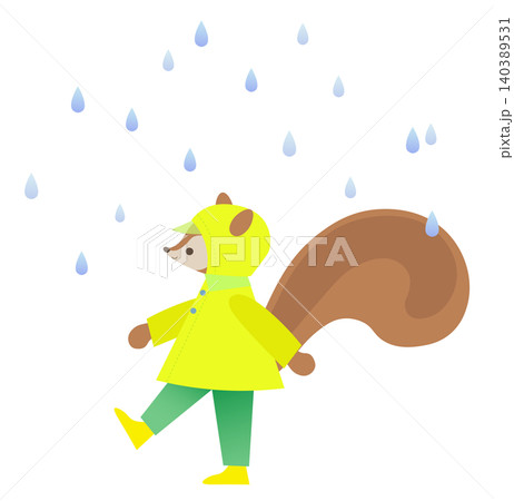 雨とリス 雨とリス 140389531