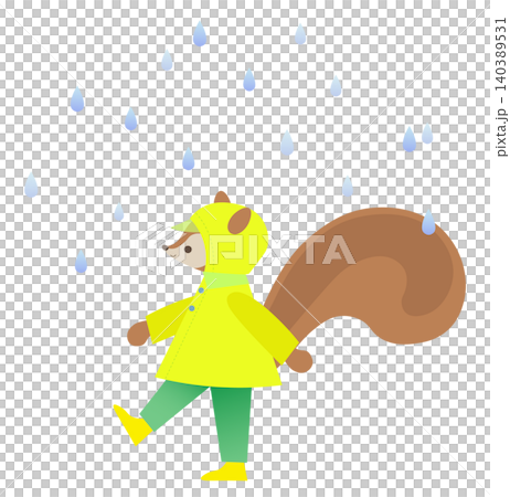 雨とリス 雨とリス 140389531