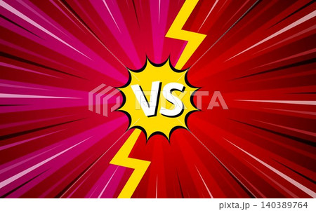Cartoon comic background fight versus comic book colorful competition poster with halftone elements. vector illustration eps 10. Cartoon comic background fight versus comic book colorful competition poster with halftone elements. vector illustration eps 10. 140389764