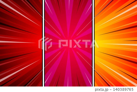 Blank colorful pop art comic book page background template. vector illustration eps 10. 140389765