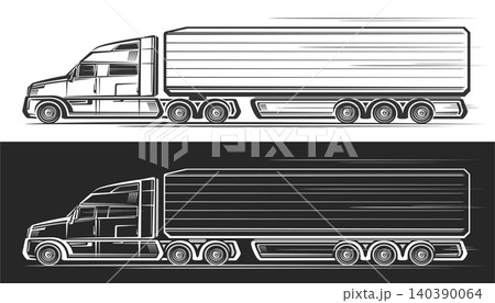 Vector banners for Semi Truck Vector banners for Semi Truck 140390064