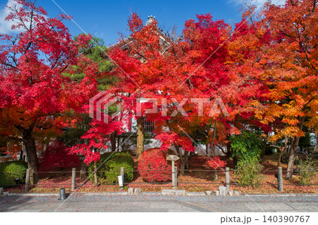 Colorful autumn leaf at Eikando Zenrinji temple garden, Kyoto 140390767