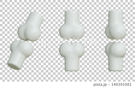 3D Rendered Bone Joint and Anatomy Elements Set for Medical Design 140391081
