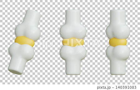 3D Rendered Bone Joint with Cartilage Disc for Medical and Healthcare Design 140391083