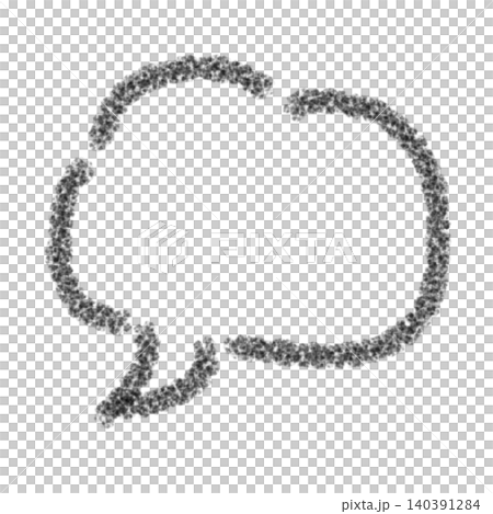 A fluffy speech bubble illustration that looks like it was drawn with a black crayon. A fluffy speech bubble illustration that looks like it was drawn with a black crayon. 140391284