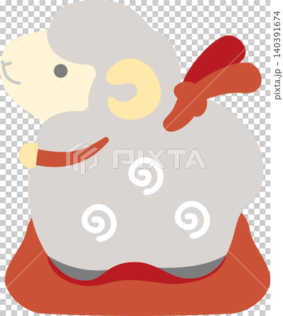New Year 2027, New Year's card 2027, Year of the Sheep, Sheep, Clay bell, Cute, Icon, Decoration, Japanese modern, Design material New Year 2027, New Year's card 2027, Year of the Sheep, Sheep, Clay bell, Cute, Icon, Decoration, Japanese modern, Design material 140391674