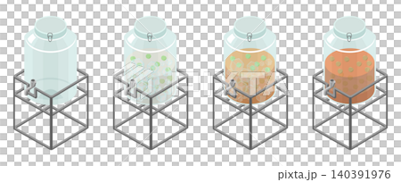 A set of plum wine making process and a drink dispenser with stand. A set of plum wine making process and a drink dispenser with stand. 140391976