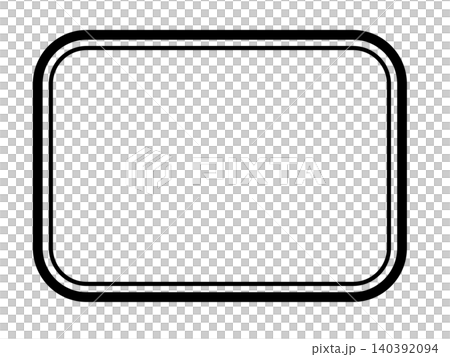 Simple square double frame (black, rounded corners) 004 Simple square double frame (black, rounded corners) 004 140392094