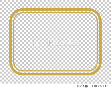 Simple square double frame (gold, rounded corners) 005 Simple square double frame (gold, rounded corners) 005 140392112
