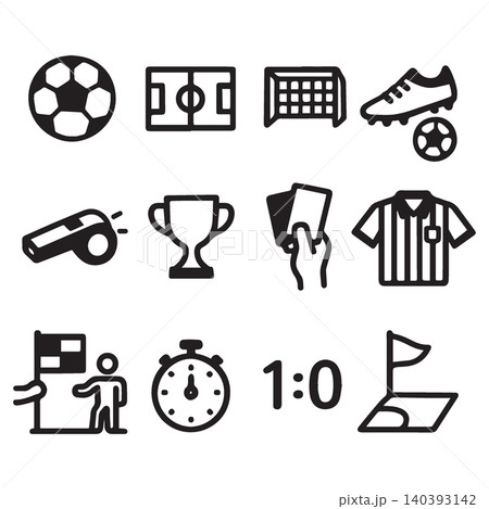 icon set pack black and white minimalist 140393142