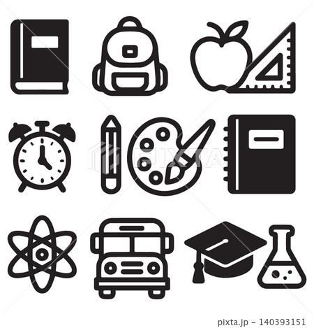 icon set pack black and white minimalist icon set pack black and white minimalist 140393151