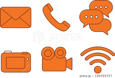 icon set pack minimalist black 140393357