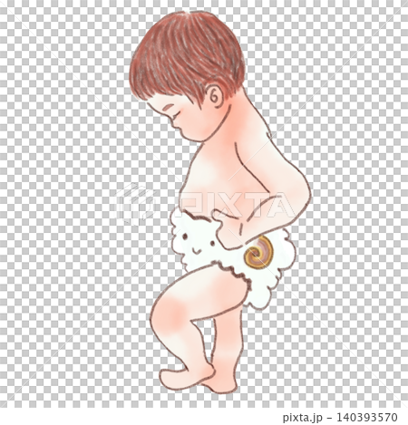 ひつじのパンツをはいた可愛い赤ちゃんのイラスト 出産祝いやベビー服の素材 背景透過PNG ひつじのパンツをはいた可愛い赤ちゃんのイラスト 出産祝いやベビー服の素材 背景透過PNG 140393570