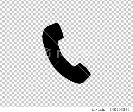 シンプルな電話のアイコンイラスト 塗りつぶし シンプルな電話のアイコンイラスト 塗りつぶし 140393885
