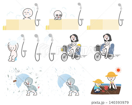 シンプルな人物の素材 シンプルな人物の素材 140393979