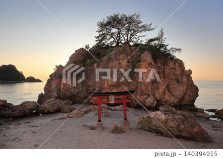 由良海岸の夕日 白岩大神 由良海岸の夕日 白岩大神 140394015