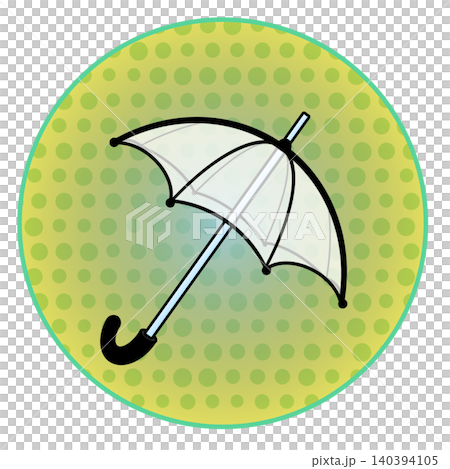 圓形背景的雨傘插圖 圓形背景的雨傘插圖 140394105