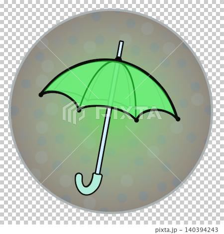 Illustration of an umbrella with a circular background Illustration of an umbrella with a circular background 140394243