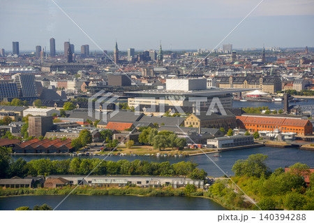 Panorama from Copenhagen Denmark CopenHill innovative waste to energy power plant It perfectly merges urban recreation with green energy Panorama from Copenhagen Denmark CopenHill innovative waste to energy power plant It perfectly merges urban recreation with green energy 140394288