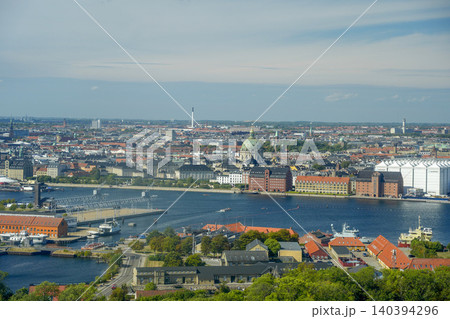 Panorama from Copenhagen Denmark CopenHill innovative waste to energy power plant It perfectly merges urban recreation with green energy Panorama from Copenhagen Denmark CopenHill innovative waste to energy power plant It perfectly merges urban recreation with green energy 140394296