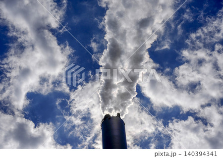 detail of chimney with smoke of CopenHill innovative waste to energy power plant in Copenhagen It perfectly merges urban recreation with green energy detail of chimney with smoke of CopenHill innovative waste to energy power plant in Copenhagen It perfectly merges urban recreation with green energy 140394341