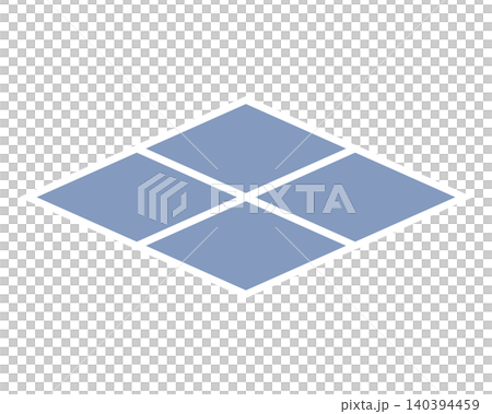 Simple diamond pattern icon illustration in blue. Simple diamond pattern icon illustration in blue. 140394459