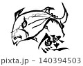 筆文字・筆絵　鰹 140394503