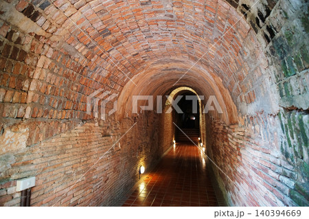 Old Temple is Wat Umong is ancient and historical Buddhist temple in cave mountain at Chiang Mai in Thailand 140394669
