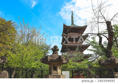 April 25 2026 Three Story Japanese Pagoda, Ueno Toshogu Shrine 140394695