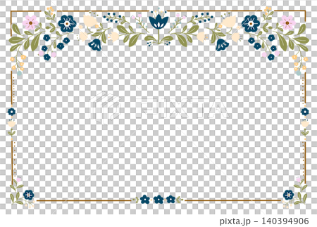 Scandinavian-style floral frame Scandinavian-style floral frame 140394906