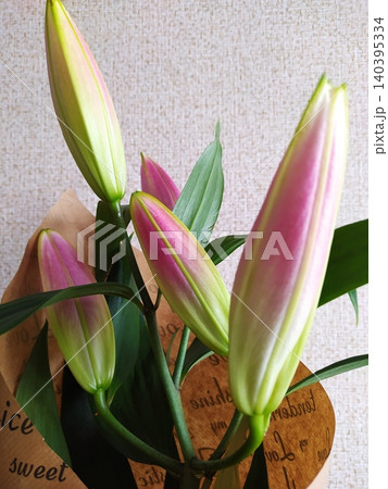A bouquet of pink lilies A bouquet of pink lilies 140395334