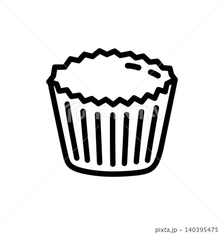 Paper cupcake liner isolated on a white background Paper cupcake liner isolated on a white background 140395475