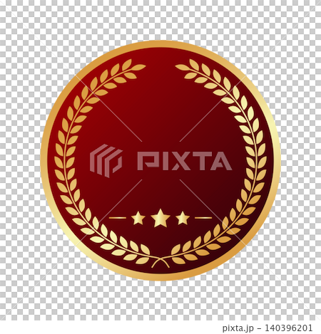Gold Laurel Wreath Ranking Round Frame 140396201