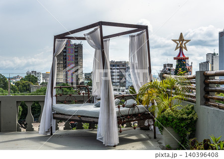Roof terrace of high-rise residential building in Manaus, Amazon 140396408