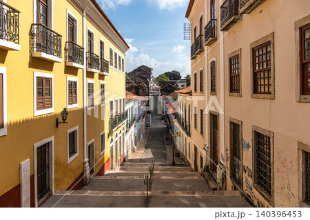 Traditional Portuguese architecture and staircase on Rua da Palm Traditional Portuguese architecture and staircase on Rua da Palm 140396453