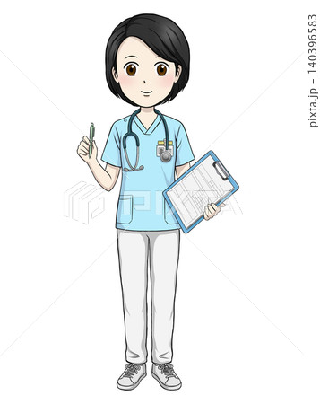 女性看護師 全身 イラスト 女性看護師 全身 イラスト 140396583