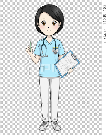 女性看護師 全身 イラスト 女性看護師 全身 イラスト 140396583