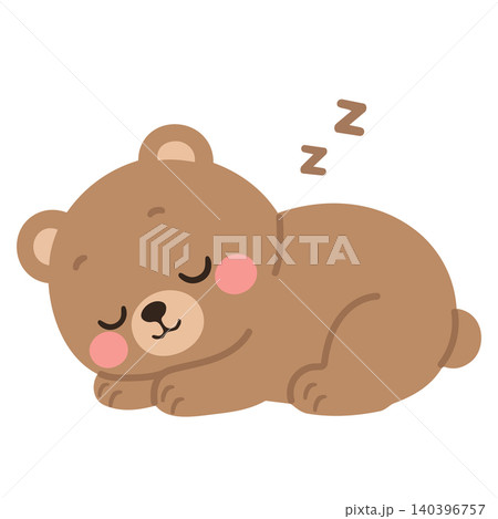 Cute Sleeping Bear Character Illustration Cute Sleeping Bear Character Illustration 140396757