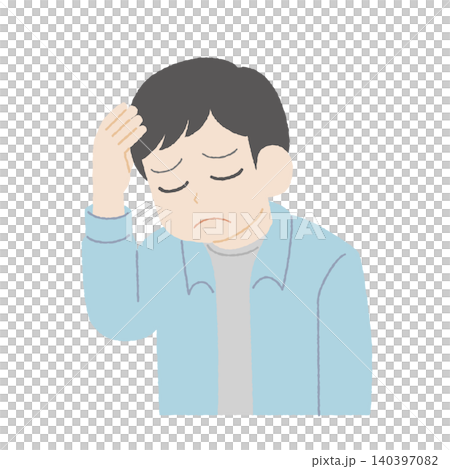 手繪男子頭痛 140397082