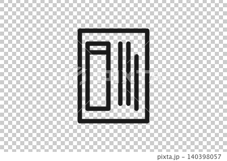 Simple line art icon of a ballot paper Simple line art icon of a ballot paper 140398057