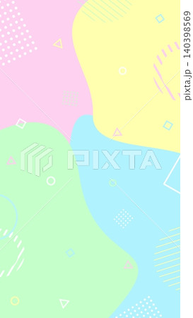 ポップでカラフルな幾何学のシンプルな背景 ポップでカラフルな幾何学のシンプルな背景 140398569