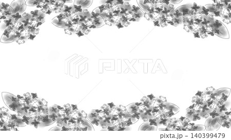 白黒の紫陽花(あじさい)のイラスト 白黒の紫陽花(あじさい)のイラスト 140399479