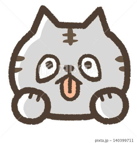 あっかんべーするネコのイラスト あっかんべーするネコのイラスト 140399711