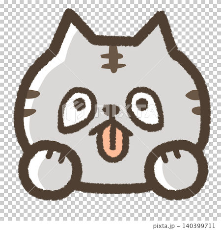 あっかんべーするネコのイラスト あっかんべーするネコのイラスト 140399711