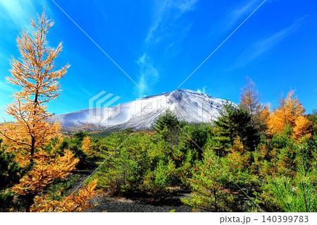 六里ヶ原より望む浅間山 六里ヶ原より望む浅間山 140399783