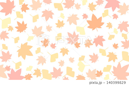 シンプルな紅葉の葉の透過背景_横 シンプルな紅葉の葉の透過背景_横 140399829