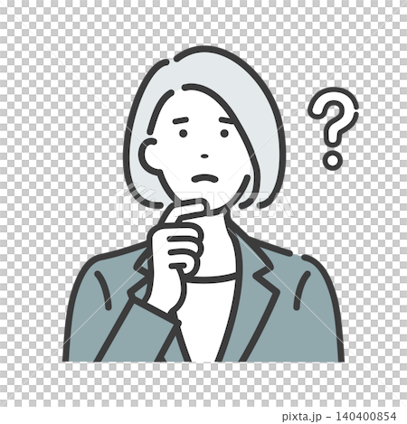 Thinking young business woman Thinking young business woman 140400854
