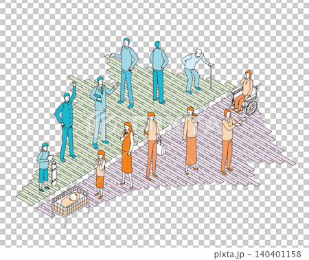 Population pyramid illustration 140401158
