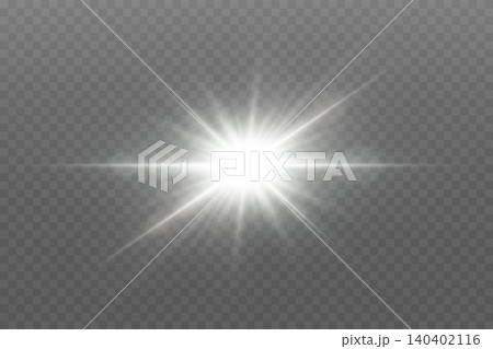 Bright light creating a starburst and optical lens flare on a transparent background Bright light creating a starburst and optical lens flare on a transparent background 140402116