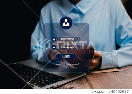 User Login Interface and Person Using Smartphone in Office Setting for Digital Security and Online Access User Login Interface and Person Using Smartphone in Office Setting for Digital Security and Online Access 140402657